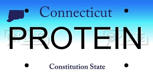 PROTEIN Connecticut License Plate