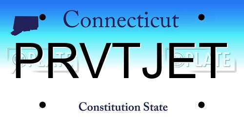PRVTJET Connecticut License Plate