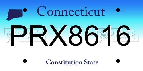 PRX8616 Connecticut License Plate