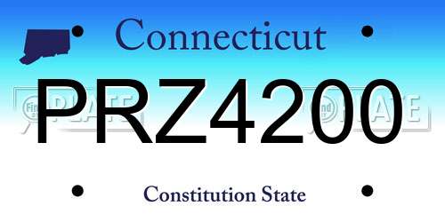 PRZ4200 Connecticut License Plate