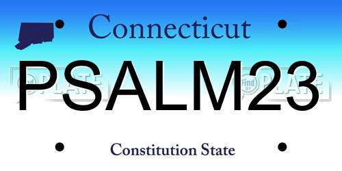 PSALM23 Connecticut License Plate