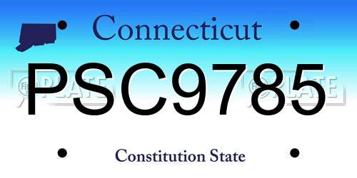 PSC9785 Connecticut License Plate