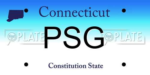 PSG Connecticut License Plate