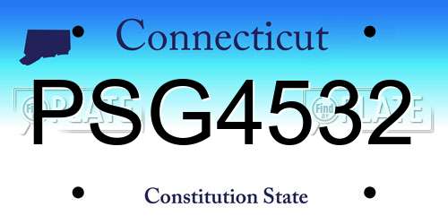 PSG4532 Connecticut License Plate