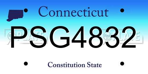 PSG4832 Connecticut License Plate