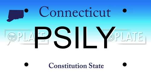 PSILY Connecticut License Plate