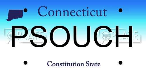 PSOUCH Connecticut License Plate