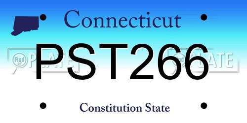 PST266 Connecticut License Plate