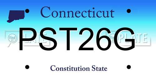 PST26G Connecticut License Plate