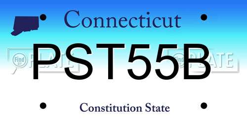 PST55B Connecticut License Plate