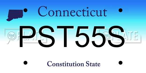 PST55S Connecticut License Plate