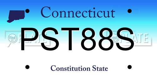 PST88S Connecticut License Plate