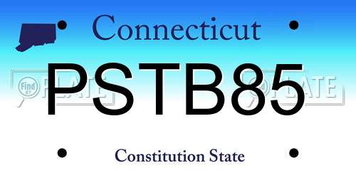 PSTB85 Connecticut License Plate