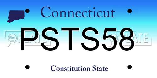 PSTS58 Connecticut License Plate