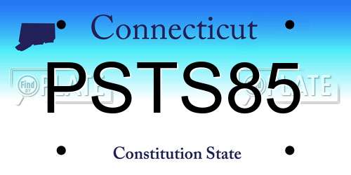PSTS85 Connecticut License Plate