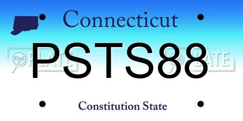 PSTS88 Connecticut License Plate