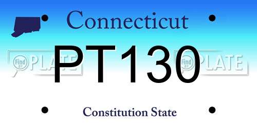 PT130 Connecticut License Plate