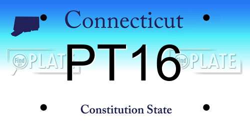 PT16 Connecticut License Plate