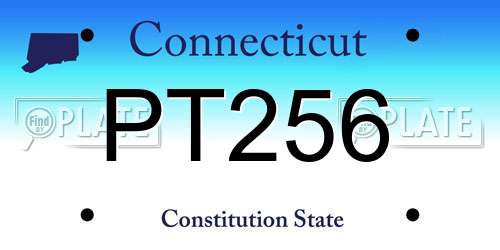 PT256 Connecticut License Plate