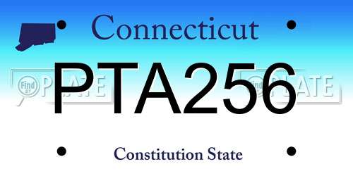 PTA256 Connecticut License Plate