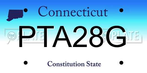 PTA28G Connecticut License Plate