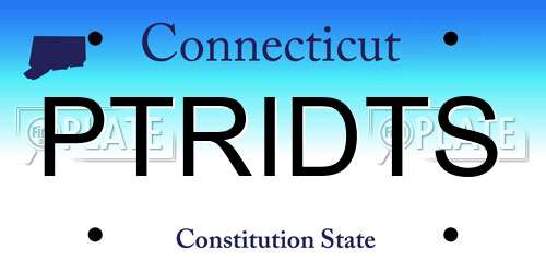PTRIDTS Connecticut License Plate