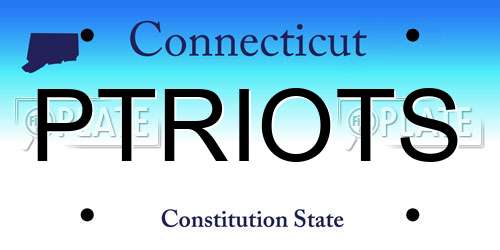 PTRIOTS Connecticut License Plate
