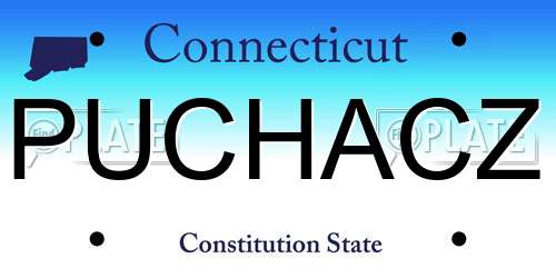 PUCHACZ Connecticut License Plate