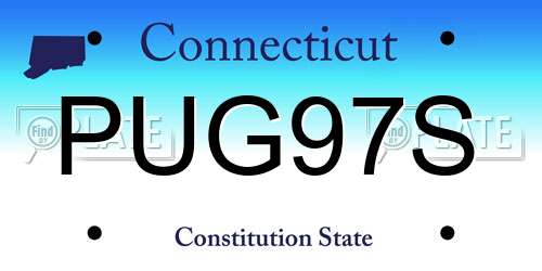 PUG97S Connecticut License Plate