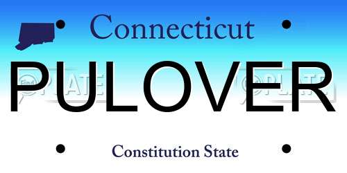 PULOVER Connecticut License Plate