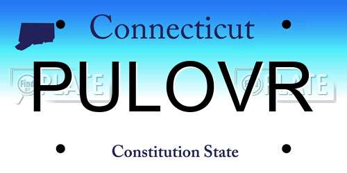 PULOVR Connecticut License Plate