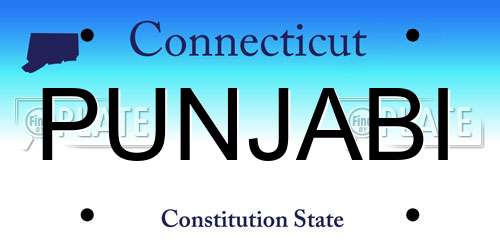 PUNJABI Connecticut License Plate