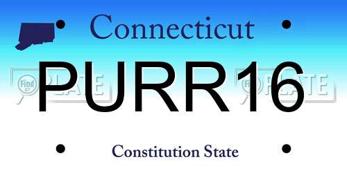 PURR16 Connecticut License Plate