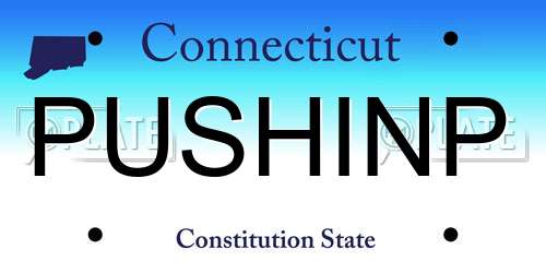 PUSHINP Connecticut License Plate
