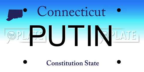 PUTIN Connecticut License Plate