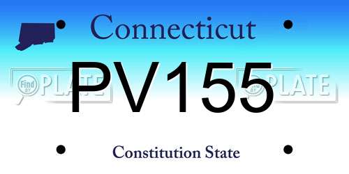 PV155 Connecticut License Plate