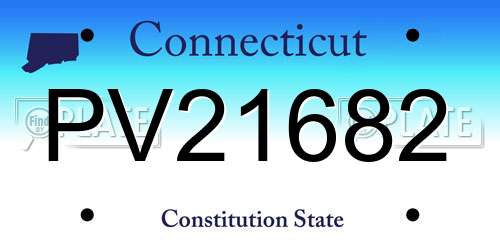 PV21682 Connecticut License Plate