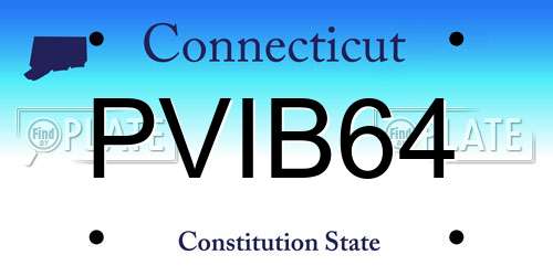 PVIB64 Connecticut License Plate