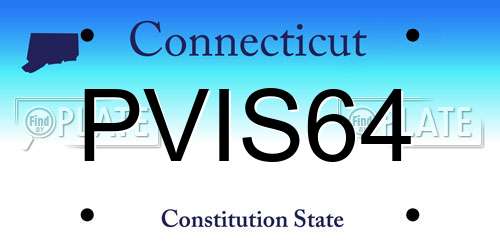 PVIS64 Connecticut License Plate