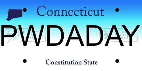 PWDADAY Connecticut License Plate