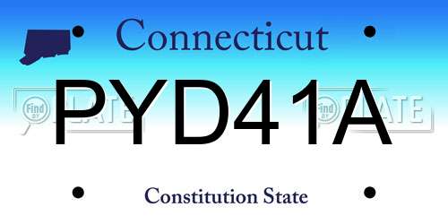 PYD41A Connecticut License Plate