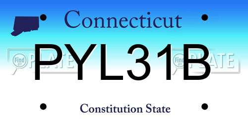PYL31B Connecticut License Plate