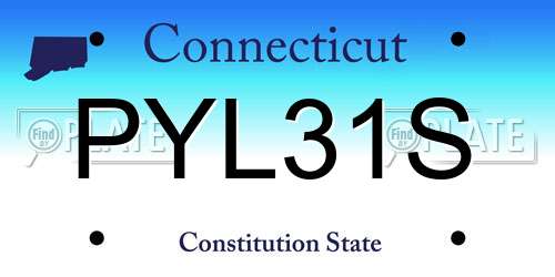 PYL31S Connecticut License Plate