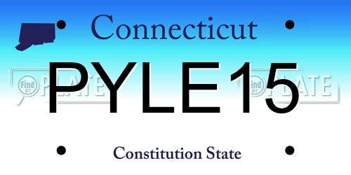 PYLE15 Connecticut License Plate