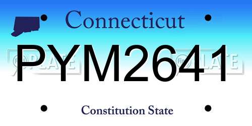 PYM2641 Connecticut License Plate