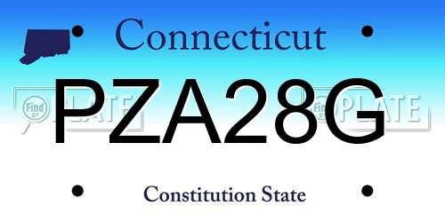 PZA28G Connecticut License Plate