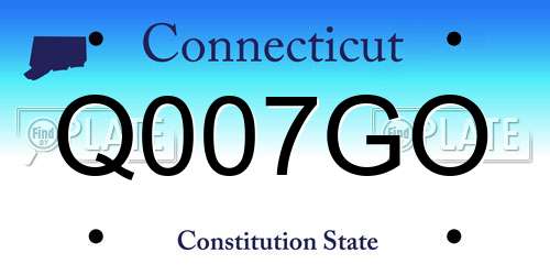 Q007GO Connecticut License Plate