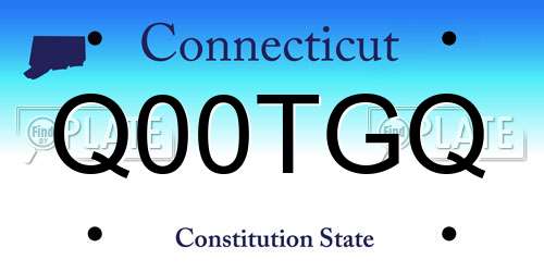 Q00TGQ Connecticut License Plate