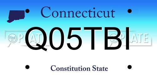 Q05TBI Connecticut License Plate
