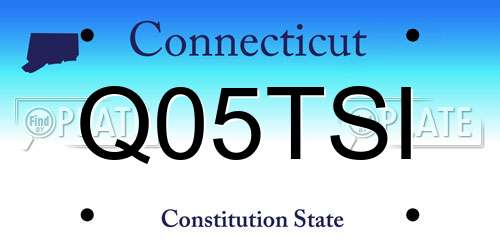 Q05TSI Connecticut License Plate